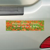Autocollant De Voiture Les amis sont comme des fleurs (En voiture)