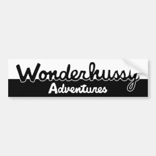 Autocollant De Voiture Les Aventures de Wonderhussy noir et blanc