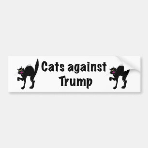 Autocollant De Voiture Les chats contre Trump