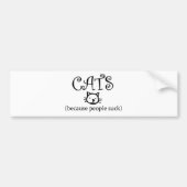 Autocollant De Voiture Les chats, parce que les gens sucent (Devant)