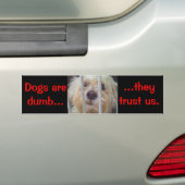 Autocollant De Voiture Les chiens sont muets (En voiture)