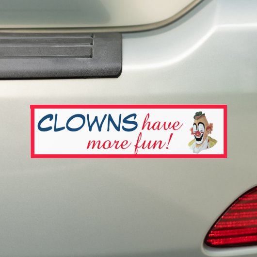 Autocollant De Voiture Les Clowns Ont Plus D'Amusement #4 (En voiture)