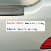 Autocollant De Voiture Les conservateurs, libéraux, travaillent pour (En voiture)