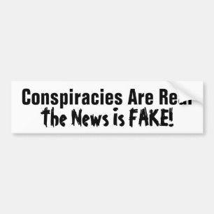 Autocollant De Voiture Les Conspirations Sont Réelles La Nouvelle Est Fau
