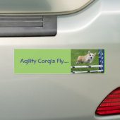 Autocollant De Voiture Les Corgis d'agilité volent (En voiture)