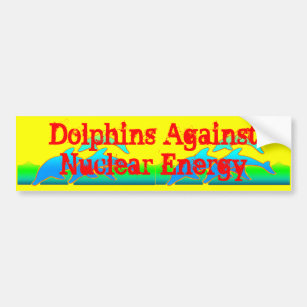 Autocollant De Voiture Les dauphins contre l'énergie nucléaire