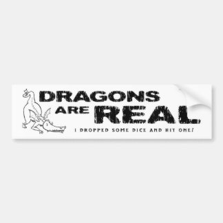 Autocollant De Voiture Les dragons sont vrais ! • Adhésif pour pare-chocs