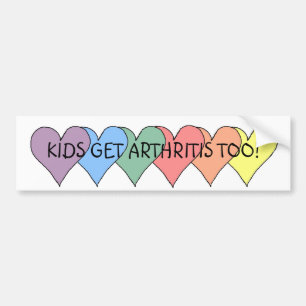 Autocollant De Voiture LES ENFANTS ATTRAPENT L'ARTHRITE AUSSI ! - adhési