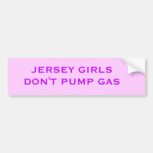 AUTOCOLLANT DE VOITURE LES FILLES DU JERSEY NE POMPENT PAS LE GAZ