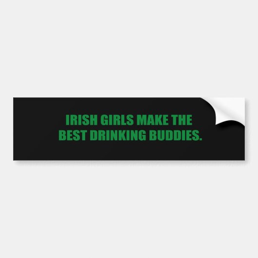 AUTOCOLLANT DE VOITURE LES FILLES IRLANDAISES FONT LES MEILLEURS AMIS (Devant)