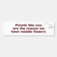 Les gens vous aiment des doigts Bumpersticker