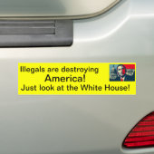 Autocollant De Voiture Les Illegals détruisent l'Amérique (En voiture)