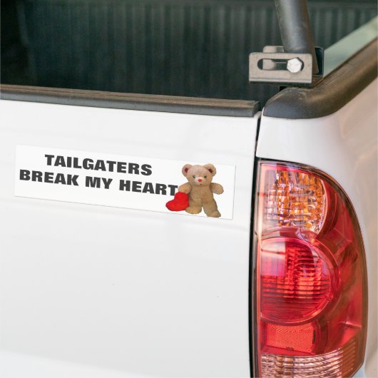 Autocollant De Voiture Les joueurs me brisent le coeur Teddy Bear (Sur camion)