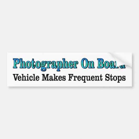 Autocollant De Voiture Les marques du véhicule de photographe à bord (Devant)