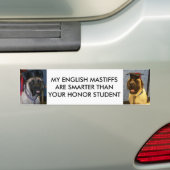 AUTOCOLLANT DE VOITURE LES MASTIFF ANGLAIS SONT PLUS FUTÉS (En voiture)