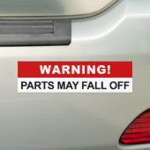 Autocollant De Voiture Les pièces d'avertissement peuvent tomber (En voiture)