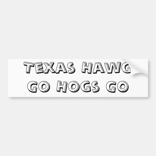 Autocollant De Voiture Les porcs du Texas HawgGo VONT (Devant)