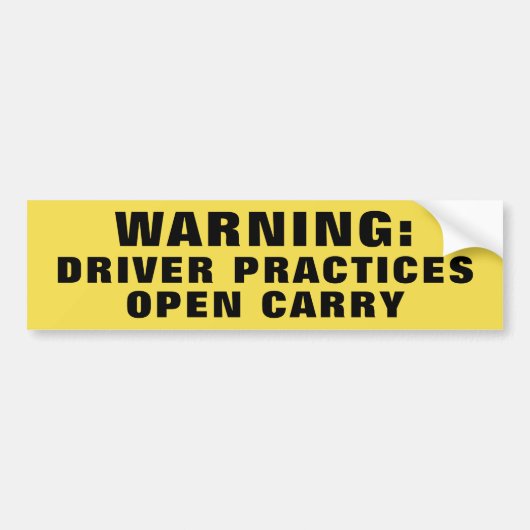 Autocollant De Voiture Les pratiques en matière d'avertissement de (Devant)