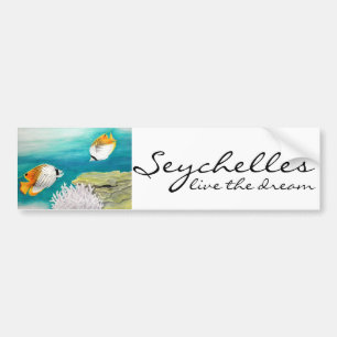 Autocollant De Voiture Les Seychelles vivent le scalaire rêveur