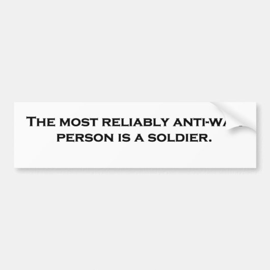 Autocollant De Voiture Les soldats sont pacifistes (Devant)