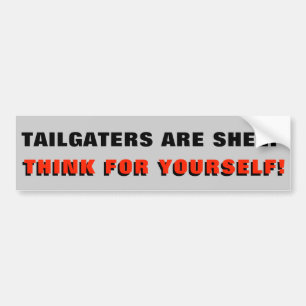 Autocollant De Voiture Les Tailgateurs Sont Les Moutons Penser Pour Vous-