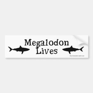 Autocollant De Voiture Les vies de Megalodon !  Adhésif pour pare-chocs