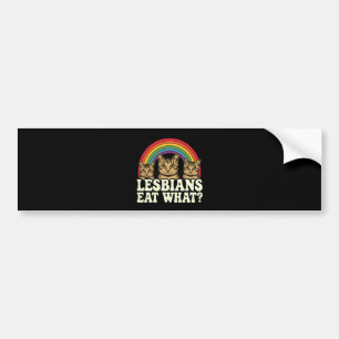 Autocollant De Voiture Lesbiennes mangent quoi Meme vintage de la fierté