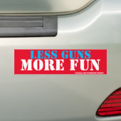 Autocollant De Voiture less guns more fun (En voiture)