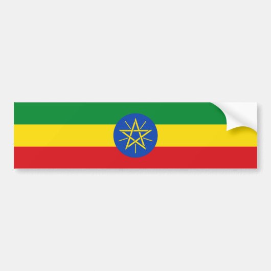 Autocollant De Voiture L'Ethiopie/drapeau éthiopien (Devant)