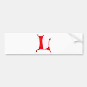 Autocollant De Voiture Lettre L