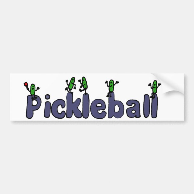 Autocollant De Voiture Lettres drôles de Pickleball avec des conserves au (Devant)