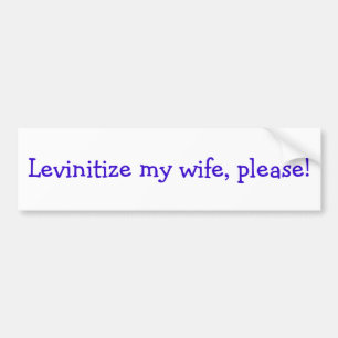 Autocollant De Voiture Levinitize mon épouse, svp !