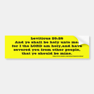 Autocollant De Voiture Leviticus 20:26