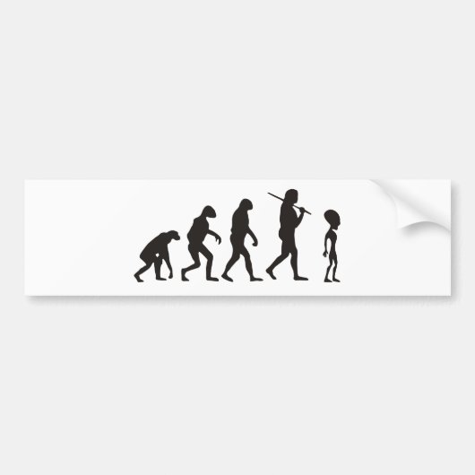 Autocollant De Voiture L'évolution de l'alien (Devant)