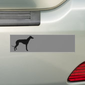 Autocollant De Voiture Lévrier sur gris (En voiture)
