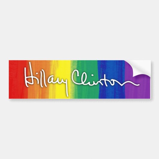 Autocollant De Voiture LGBT pour Hillary Clinton (Devant)