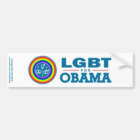 Autocollant De Voiture LGBT pour OBAMA (Devant)