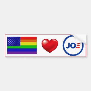 Autocollant De Voiture LGBTQ Aimez Joe Biden !
