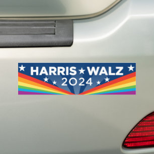 Autocollant De Voiture LGBTQ Harris Walz 2024