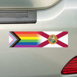 Autocollant De Voiture LGBTQ Inclusive Progress Pride Floride Dites Gay