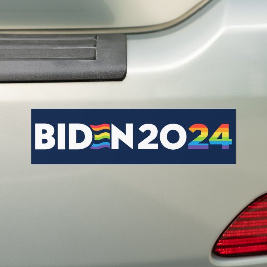 Autocollant De Voiture LGBTQ Pour Biden 2024 (En voiture)