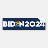Autocollant De Voiture LGBTQ Pour Biden Harris 2024 (Devant)