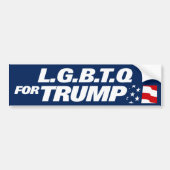 Autocollant De Voiture LGBTQ Pour Trump 2024 (Devant)