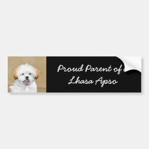 Autocollant De Voiture Lhasa Apso Puppy Peinture - Cute Original Chien Ar