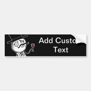 Autocollant De Voiture L'homme de monocle de LulzSec AJOUTENT VOTRE