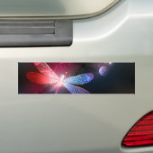 Autocollant De Voiture libellule rouge brillante (En voiture)