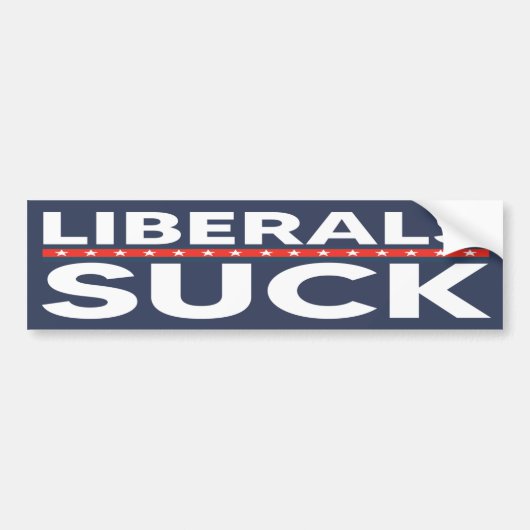 Autocollant De Voiture Liberals Suck | Conservative  (Devant)