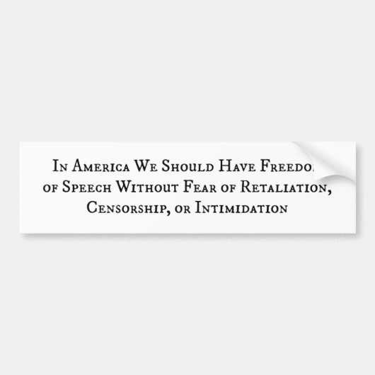 Autocollant De Voiture Liberté d'expression sans la peur (Devant)