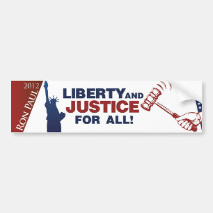 Autocollant De Voiture Liberté et justice pour tous !