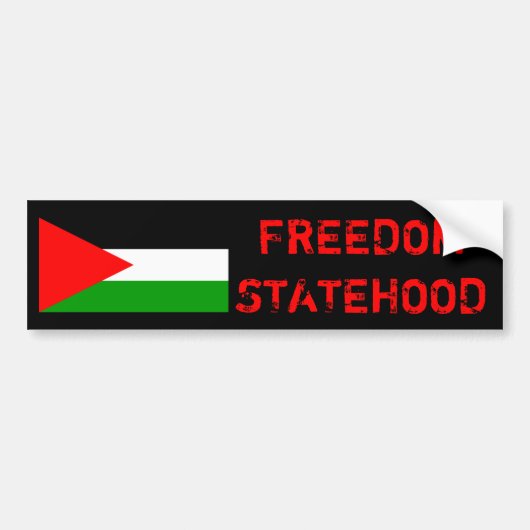 Autocollant De Voiture LIBERTÉ ET STATEHOOD POUR la PALESTINE (Devant)